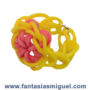 Anillo Flor Amarillo/Rosa