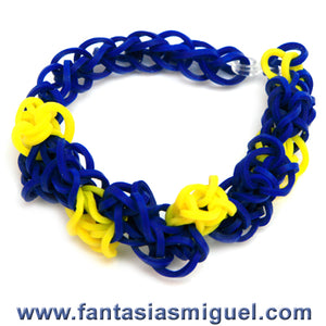 Pulsera Zig Zag Azul/Amarillo