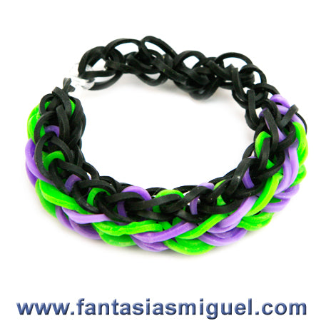 Pulsera Lila-Limón-Negro