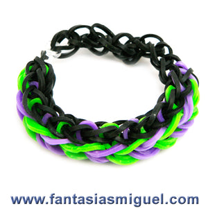 Pulsera Lila-Limón-Negro