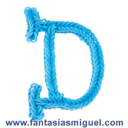 Letra D Azul Claro