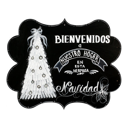 Pizarrón Decorado Con Pino Navideño