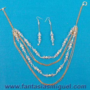 Jgo Collar Y Aretes Boda Lilys Y Margaritas