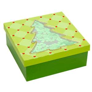 Caja Pino Verde/Rojo