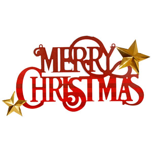 Letrero Merry Christmas Con Estrellas