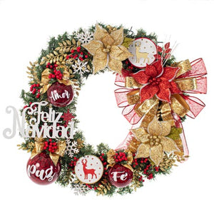 Corona De Pared Deseos Navidad