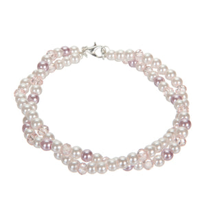 Pulsera Doble De Perla Y Rondel
