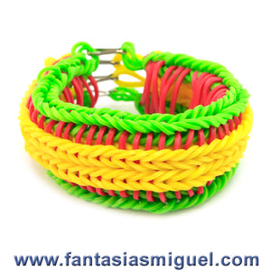 Pulsera Triple, Rojo Amarillo