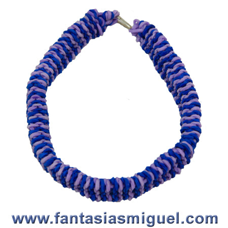Pulsera De Picos Hexagonal Invertida, Morado - Azul