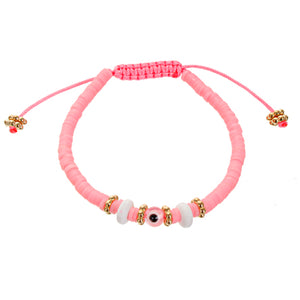 Pulsera Heishi Rosa