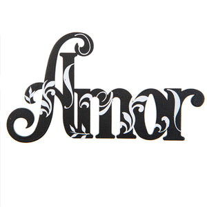 Letrero Amor Color Negro Con Vinil