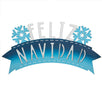 Fantasías Miguel Clave:EO320 Letrero Feliz Navidad Degradado Azul