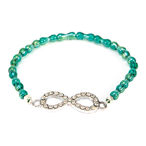 Pulsera Turquesa Con Dije Infinito