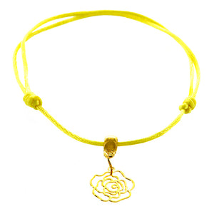 Collar De Cordón Con Dije Flor