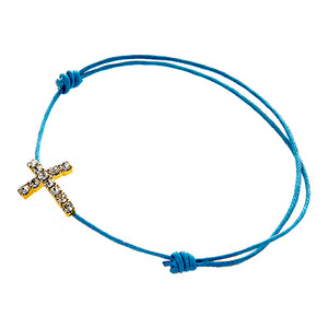 Pulsera Turquesa Con Cruz