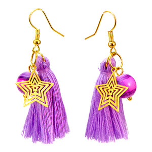 Aretes Con Borla Y Estrella
