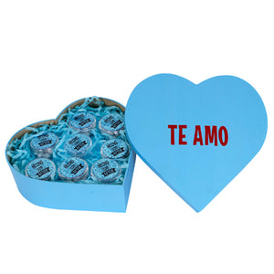 Caja Corazon Con Vinil Azul