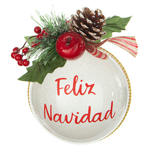 Esfera Feliz Navidad Con Vinil