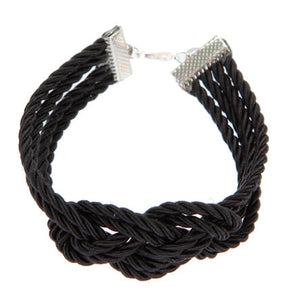 Pulsera Tejida Con Nudo Infinito