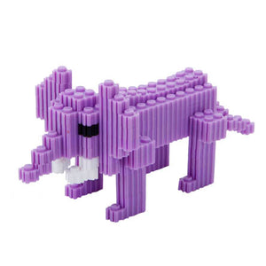 Elefante Lavanda Con Blocks 3d