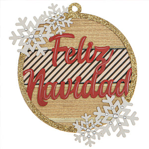 Esfera Feliz Navidad Copos