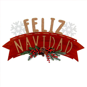 Letrero Feliz Navidad Rustico