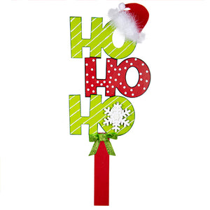 Adorno Letrero Ho Ho Ho Rojo/Verde
