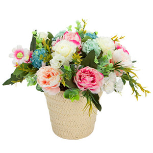 Arreglo Con Peonias Y Hortensias De Colores