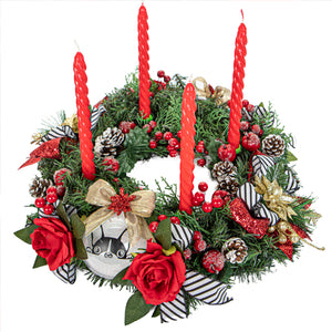 Corona Adviento Mascotas  Navidad