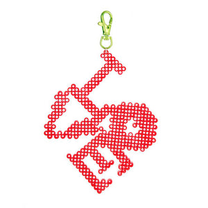Llavero Love Con Cuentas Dtubito