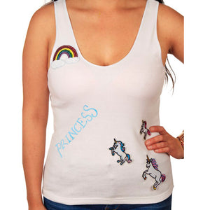 Aplicaciones Bordada Para Planchar De Unicornios Y Arcoiris