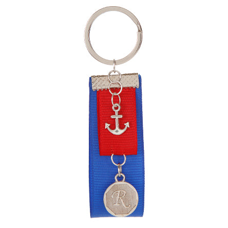 Llavero Para Caballero Con Ancla Y Dije Deletra
