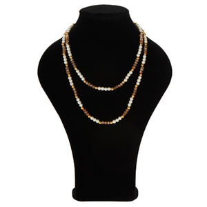 Collar Con Rondel Y Perlas