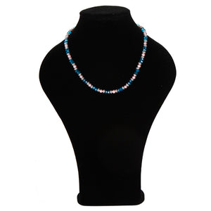 Collar Con Perla Lavanda Y Rondel Turquesa