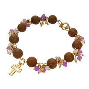 Pulsera Con Cuenta Redonda Cafe