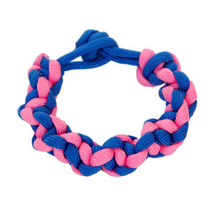 Pulsera Con Cordón Paracaídas Rosa/Azul