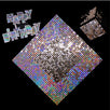Fantasías Miguel Clave:IM1249 Fondo Happy  Birthday Con Lentejuela