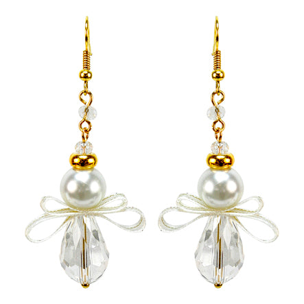 Aretes De Ángel, Blanco Oro