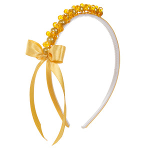 Diadema Amarilla  Con Rondel