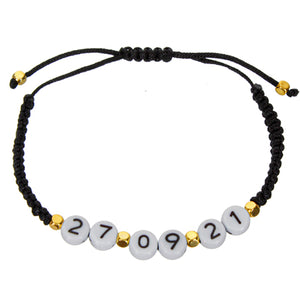Pulsera Cuentas Numeros