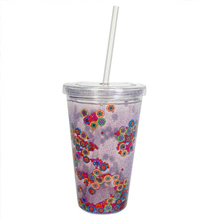 Vaso Decorativo Cuentas Flores