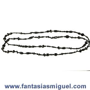 Collar Negro De Cuentas Surtidas