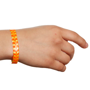 Pulsera De Pintura Textil Amarillo/Naranja