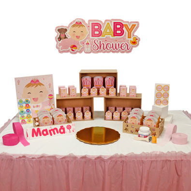Fantasías Miguel Clave:IV1377 Mesa De Dulces Baby Shower Rosa