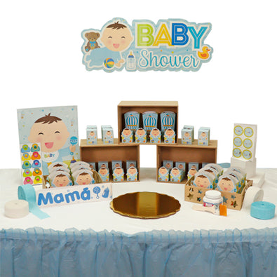 Fantasías Miguel Clave:IV1378 Mesa De Dulces  Baby Shower Azul