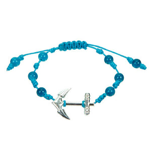 Pulsera De Cordón Con Cuentas Y Ancla