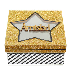 Caja Estrella Negro-Oro