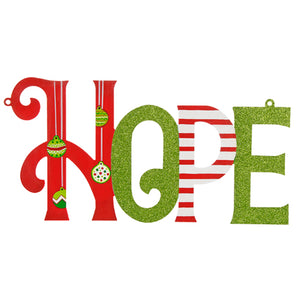 Letrero Hope Verde/Rojo