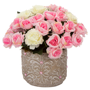 Centro De Mesa Con Peonies Rosas