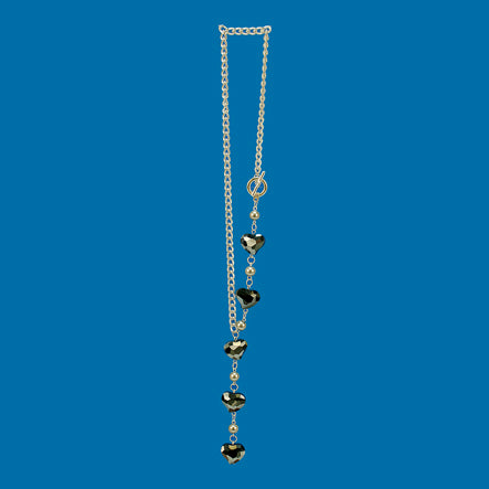 Collar Corazones Negros